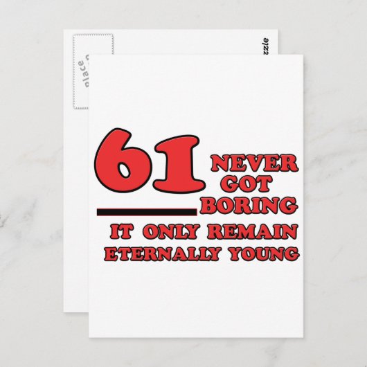 61 jaar oude design briefkaart (Voorkant / Achterkant)