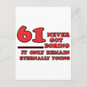 61 jaar oude design briefkaart (Voorkant)