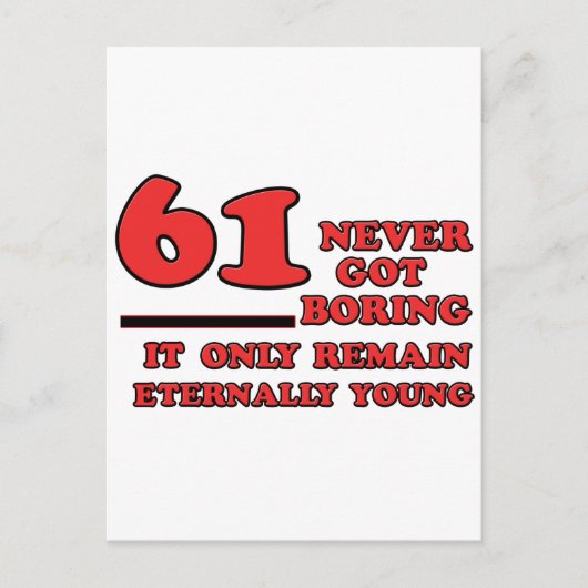 61 jaar oude design briefkaart (Voorkant)