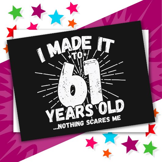 61 Jaar Oude Sarcastische Meme Leuk 61e Verjaardag Briefkaart