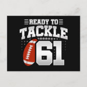 61 Jaar Oude Tackle Voetbal Feestje 61ste Verjaard Briefkaart (Voorkant)