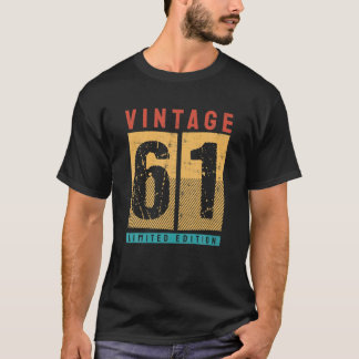 61 jaar oude Vintage 1961 61St. T-shirt
