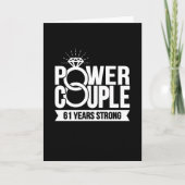 61 jaar sterk koppel Schattig 61-jarig jubileum Kaart (Voorkant)