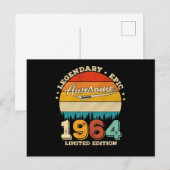 61 Jaar Verjaardag 1964 Geweldig 61e Verjaardagsca Briefkaart (Voorkant / Achterkant)