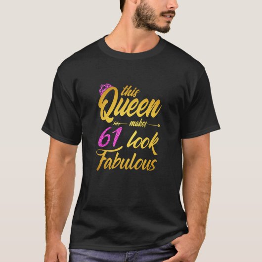 61-jarige vrouw geeft deze koningin t-shirt (Voorkant)
