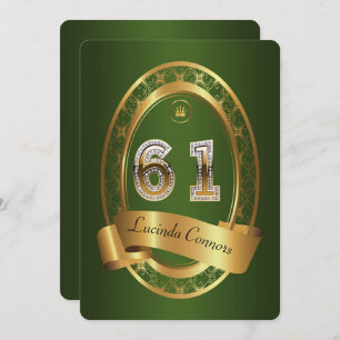 61, man verjaardagsfeestvrouw, elegante kleur kaart