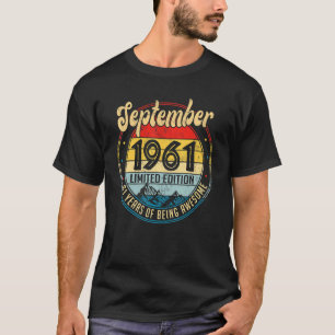 61 september 1961 61ste verjaardag 61 jaar oud t-shirt