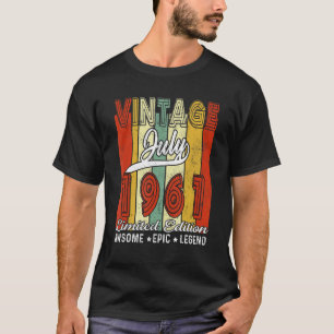 61 Verjaardag Vintage juli 1961 Geweldige Epic Leg T-shirt