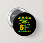 61e Jamaicaanse Onafhankelijkheidsdag sinds 1962 Ronde Button 5,7 Cm (Voorkant /achterkant)