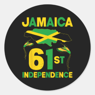 61e Jamaicaanse Onafhankelijkheidsdag sinds 1962 Ronde Sticker