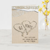 61e Jubileum Beach Hearts Kaart (Gele Bloem)