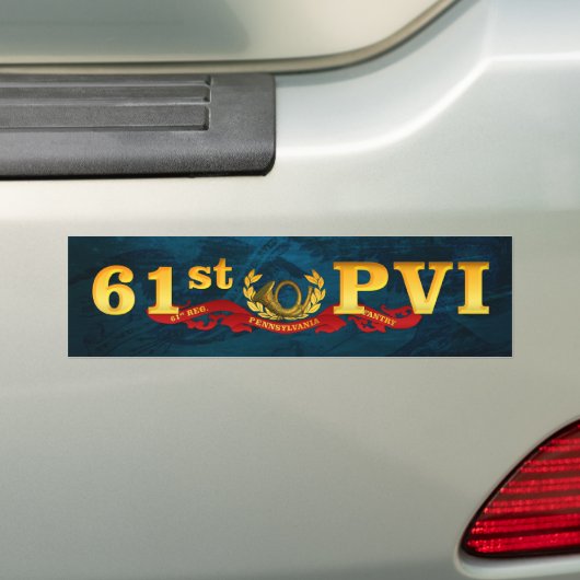 61e PVI-blauwe bumpersticker (Op auto)
