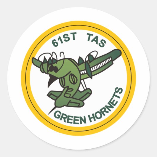 61e tactische luchtbrug Squadron Ronde Sticker (Voorkant)