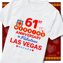 61e trouwdag Fabulous Las Vegas-koppel