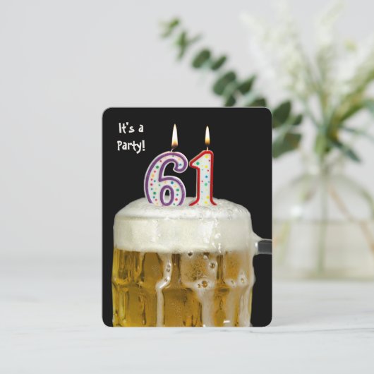 61e verjaardag Bierfeest Kaart (Staand voorkant)