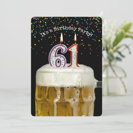 61e verjaardag Bierfeest Kaart (Staand voorkant)