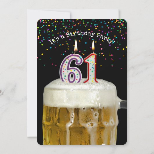 61e verjaardag Bierfeest Kaart (Voorkant)