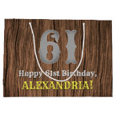 61e verjaardag: Country Western geïnspireerd uiter Groot Cadeauzakje (Achterkant)