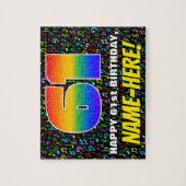 61e verjaardag — Fun, Colorful Music Symbols & "61 Legpuzzel (Verticaal)