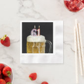61e verjaardag kaarsen in bier servet (Insitu)