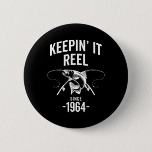 61e verjaardag Keep It Reel sinds 1964 Gevist Ronde Button 5,7 Cm