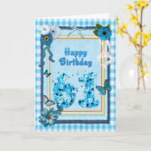 61e verjaardag met een scrapbook-effect kaart (Gele Bloem)