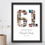 61e verjaardag nummer 61 aangepaste fotocollage poster<br><div class="desc">Vier 61e verjaardag met dit gepersonaliseerde nummer 61 fotocollage poster. Dit aanpasbare geschenk is ook perfect voor trouwdag. Het is een geweldige manier om waardevolle herinneringen van je bruiloft en getrouwd leven weer te geven. Het poster bevat een collage van foto's die die speciale momenten vastleggen, en het kan worden...</div>
