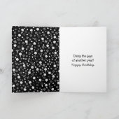 61e verjaardag ritssluiting op bloemen kaart (Binnen)