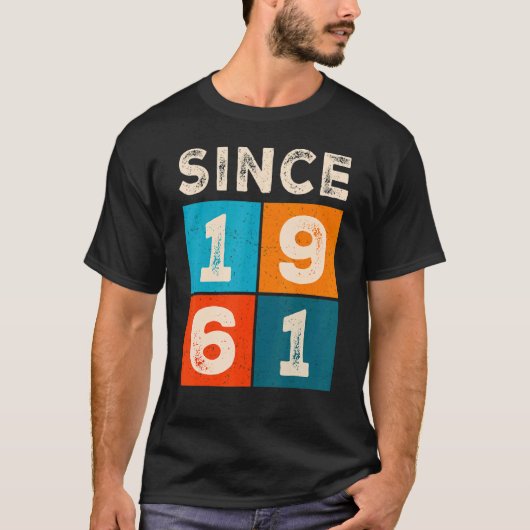 61e verjaardag sinds 1961 t-shirt (Voorkant)