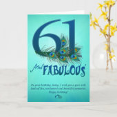 61e verjaardag sjabloon Kaarten (Gele Bloem)