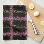 61e verjaardag  theedoek (Quarter Fold)