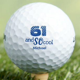 61e verjaardagscadeau voor hem Cool 61 Blauw Leuk Golfballen