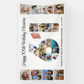 61e verjaardagsfeest Nummer 61 Fotocollage Spandoek (Verticaal)