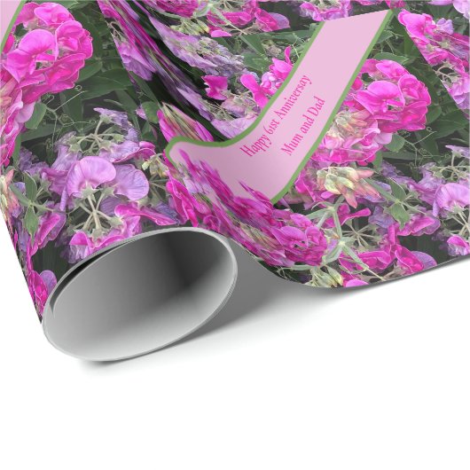 61ste bruiloft Jubileum Cadeaupapier (Rol Hoek)