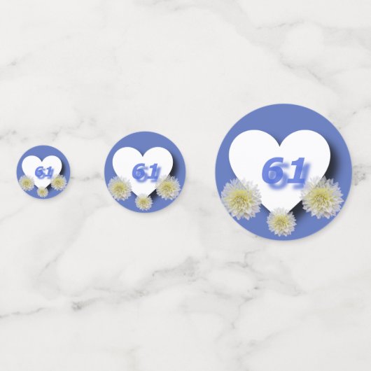 61ste bruiloft Jubileum Confetti (Voorkanten)