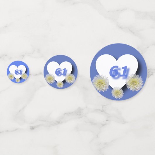 61ste bruiloft Jubileum Confetti (Achterkanten)