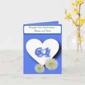 61ste bruiloft Jubileum Kaart (Gele Bloem)