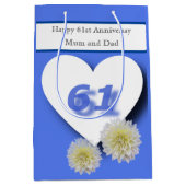 61ste bruiloft Jubileum Medium Cadeauzakje (Voorkant)