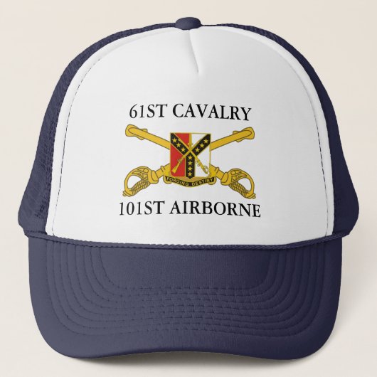 61STE CAVALRY 101ST-PET VOOR LUCHTBOREN TRUCKER PET (Voorkant)