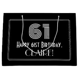61ste verjaardag — Art Deco geïnspireerde look "61 Groot Cadeauzakje