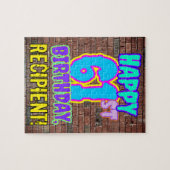 61ste verjaardag ~ Fun, geïnspireerde Urban Graffi Legpuzzel (Horizontaal)