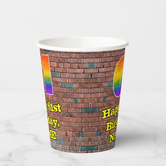 61ste verjaardag: Fun Graffiti-geïnspireerde regen Papieren Bekers (Links)