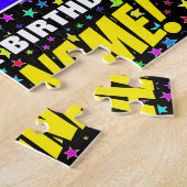 61ste verjaardag — Fun, kleurrijk Star Field Patte Legpuzzel (Zijkant)