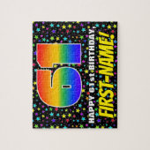 61ste verjaardag — Fun, kleurrijk Star Field Patte Legpuzzel (Verticaal)