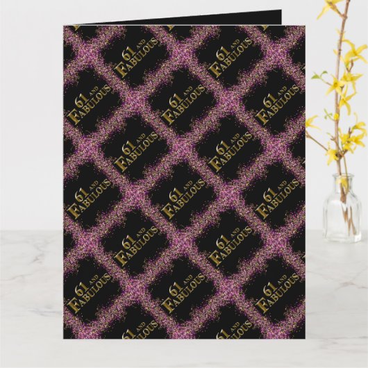 61ste verjaardag kaart (Gele Bloem)