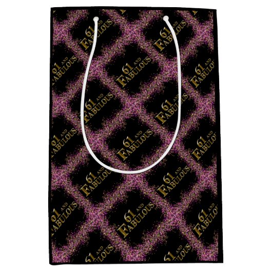 61ste verjaardag medium cadeauzakje (Voorkant)