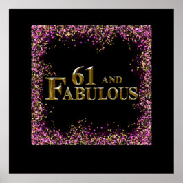 61ste verjaardag poster