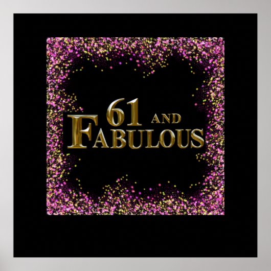 61ste verjaardag poster (Voorkant)