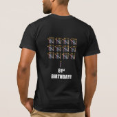 61ste verjaardag T-shirt met kaarsen (Achterkant)