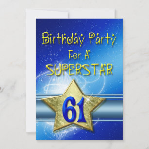 61ste verjaardag Uitnodiging voor een Superstar.